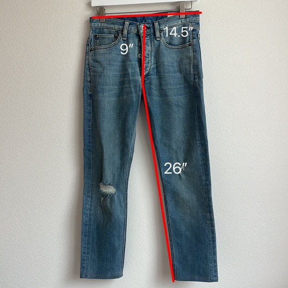 Rag & bone Fit 1 Low-Rise Fire Island Extra Slim Fit Light Indigo Jeans - Picture 14 of 16